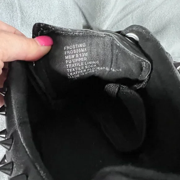 STEVE MADDEN mens sz 13 Black FROSTING Shoes SOLD OUT - Picture 4 of 8